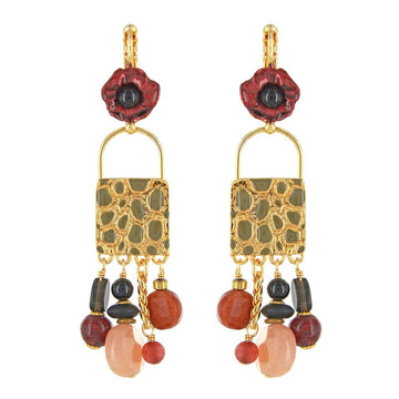 Carmen Flower Drop Beaded Earrings