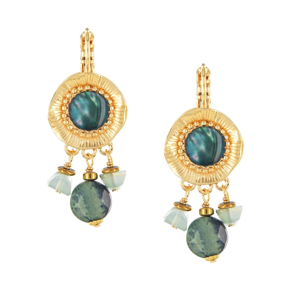 Zen Blu Bloom Drop Earrings