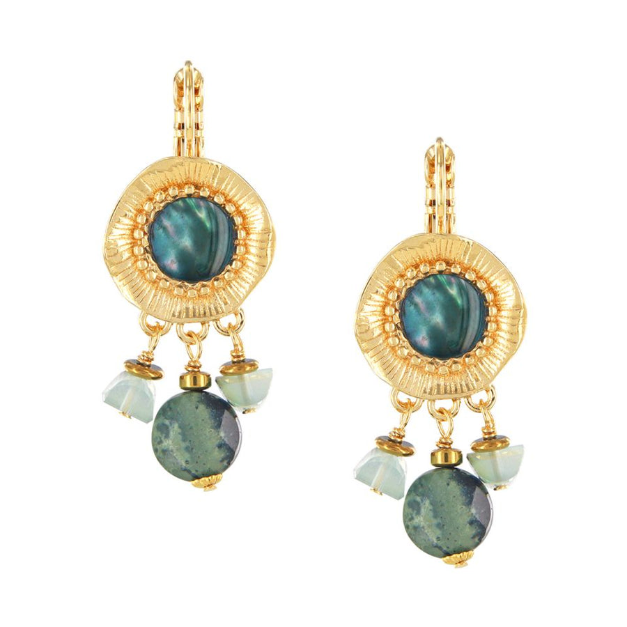 Zen Blu Bloom Drop Earrings