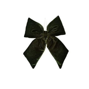 Green Large Velvet Bow