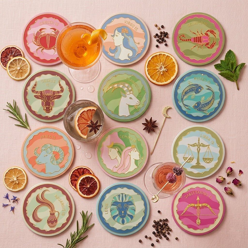 Zodiac Ceramic Coaster