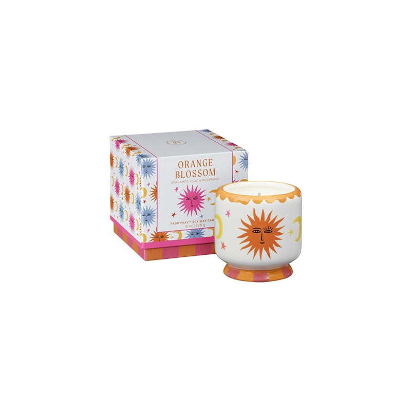 Orange Blossom Sun Ceramic Candle