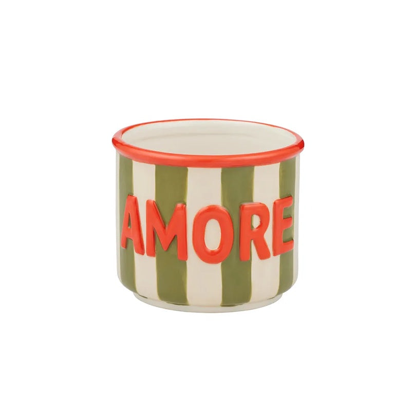 Amore Ceramic Striped Pot