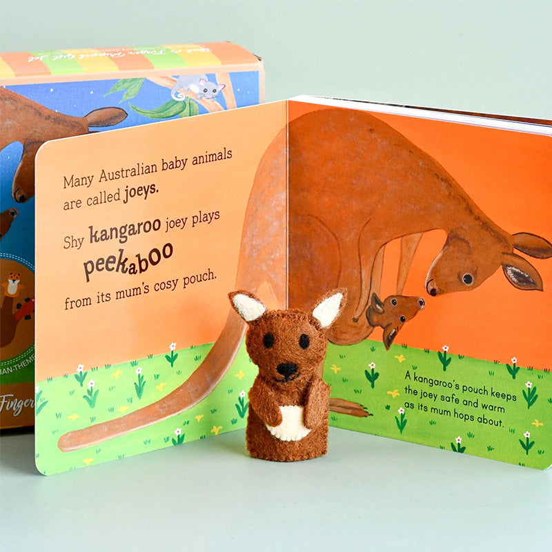 Australian Finger Puppets and Book Set by Frané Lessac