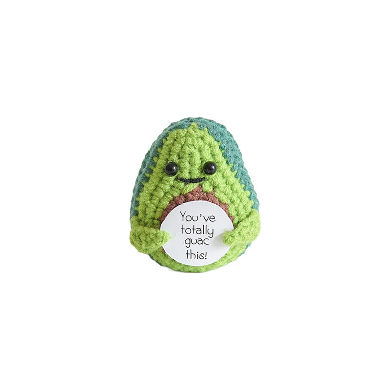 Crochet Affirmation Friend - Avocado