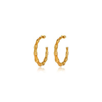 Bamboo Look Hoop Earrings