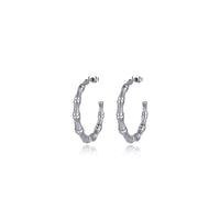 Bamboo Look Hoop Earrings