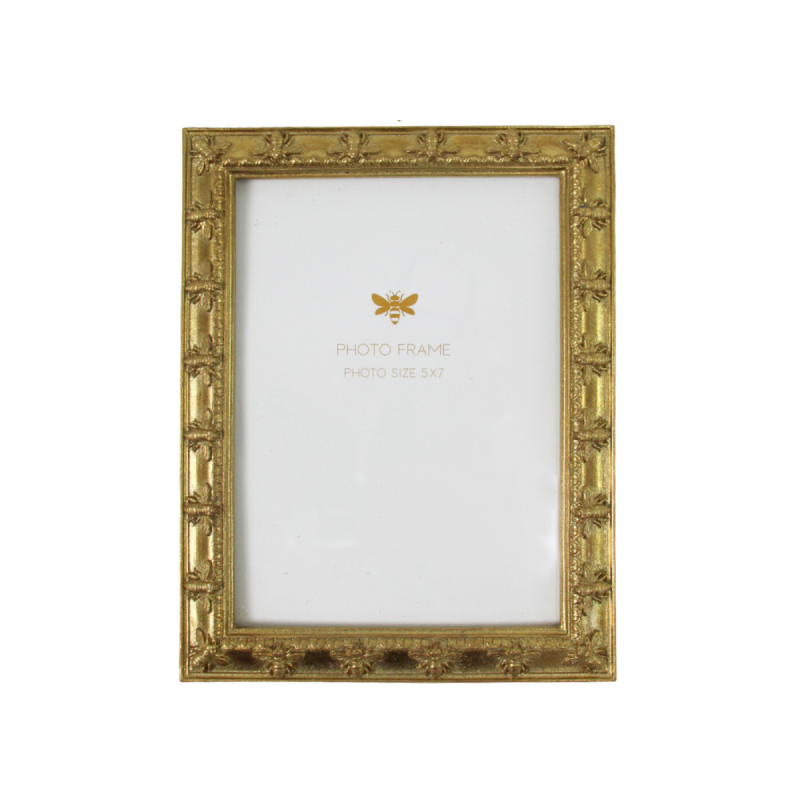 Gold Bee Border Photo Frame