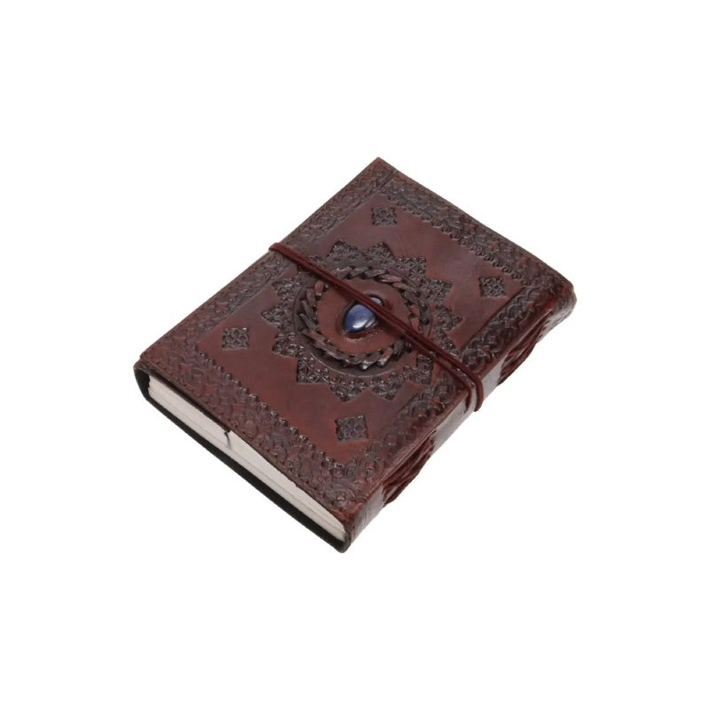 Stone & Embossed Leather Journal