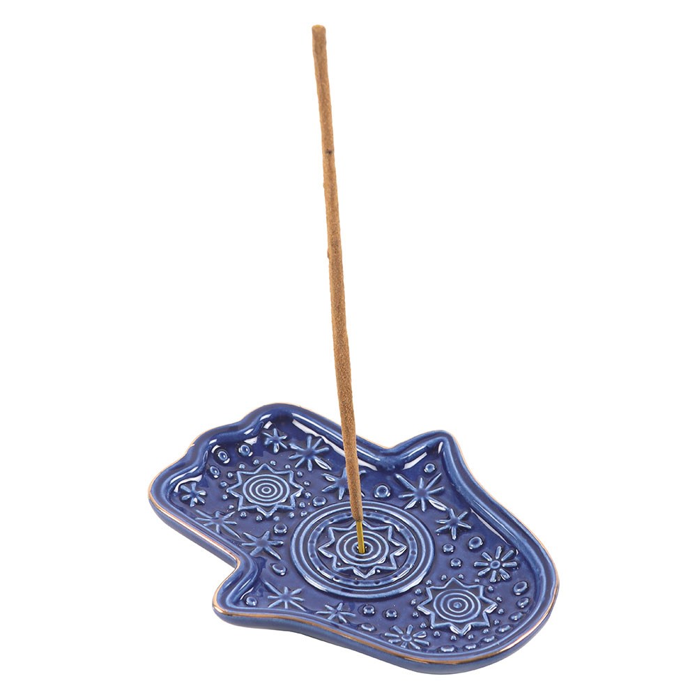 Ceramic Hamsa Incense Holder