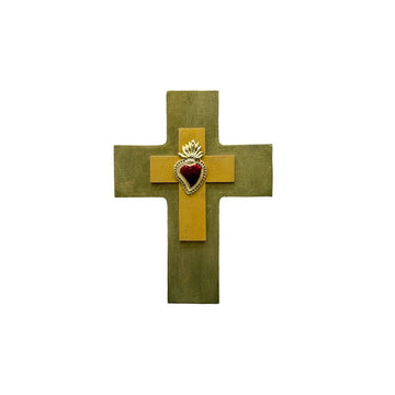 Gold Double Layered Cross with Charm