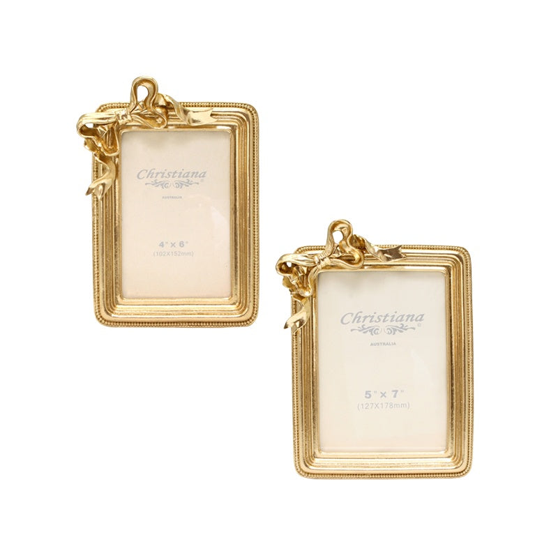 Gold Bow Photo Frame