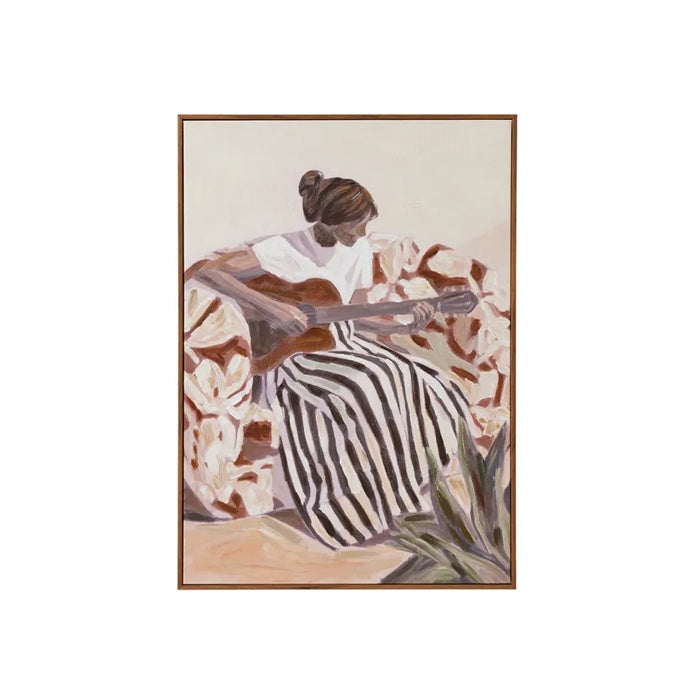 Brittany on Guitar Framed Print