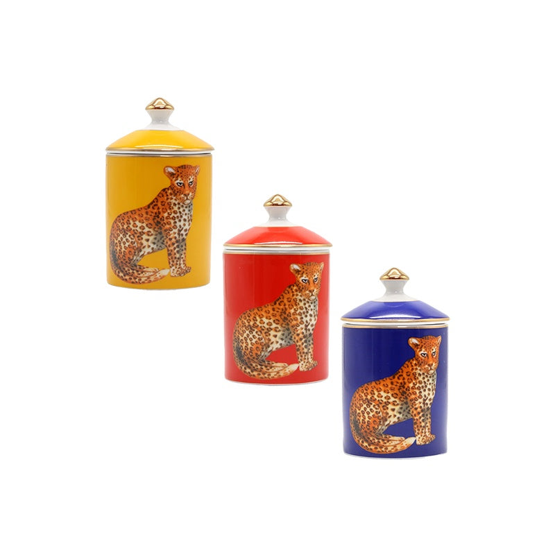 Sassy Leopard Candle Jar