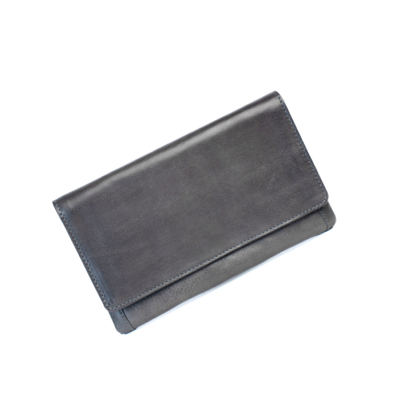 Sirena Leather Purse - Charcoal