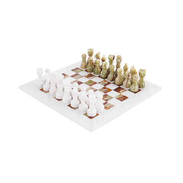 Marble Chess Set - Green and White