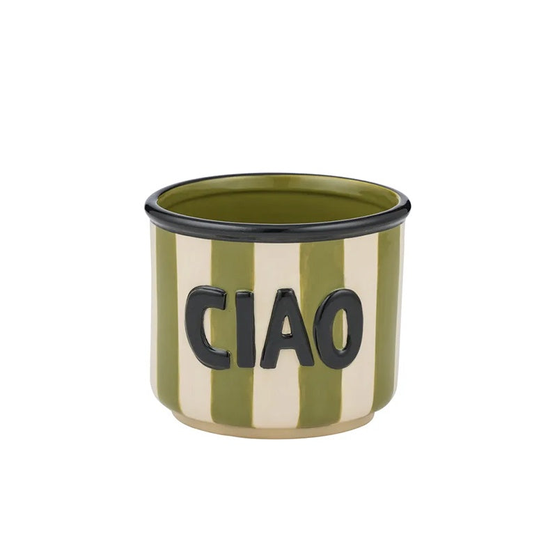 Ciao Ceramic Striped Pot