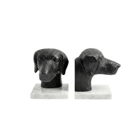 Black Metal Dog Bookends