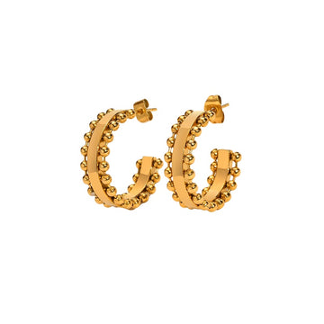 Dotted Hoop Earrings