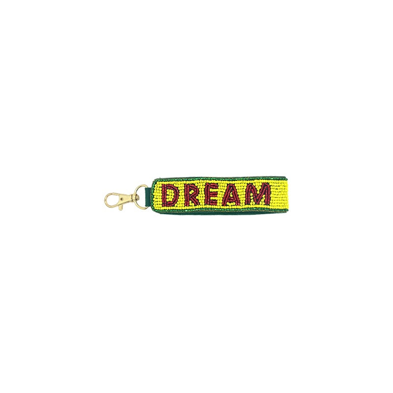 Yellow  Dream Beaded Keychain