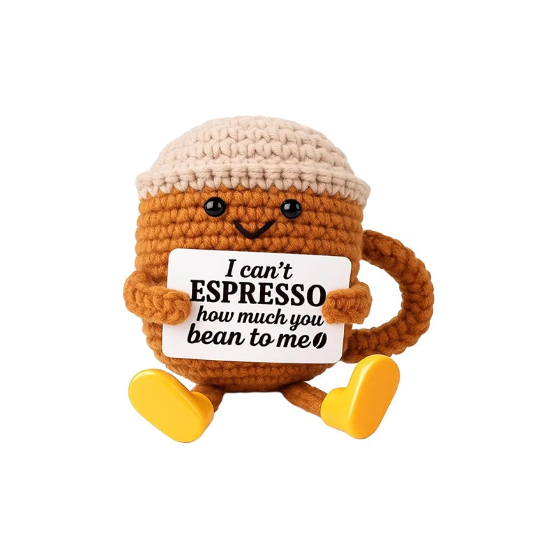 Crochet Affirmation Friends - Espresso Cup
