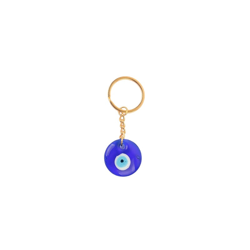 Glass Evil Eye Keyring