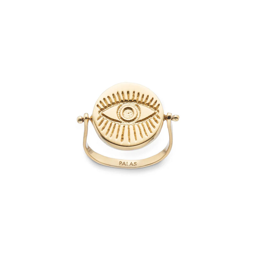 Palas Mother of Pearl Evil Eye Spinning Ring