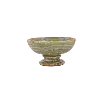 Short Marble Pedestal Bowl