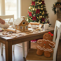 Mrs Gingerbread Christmas Cushion