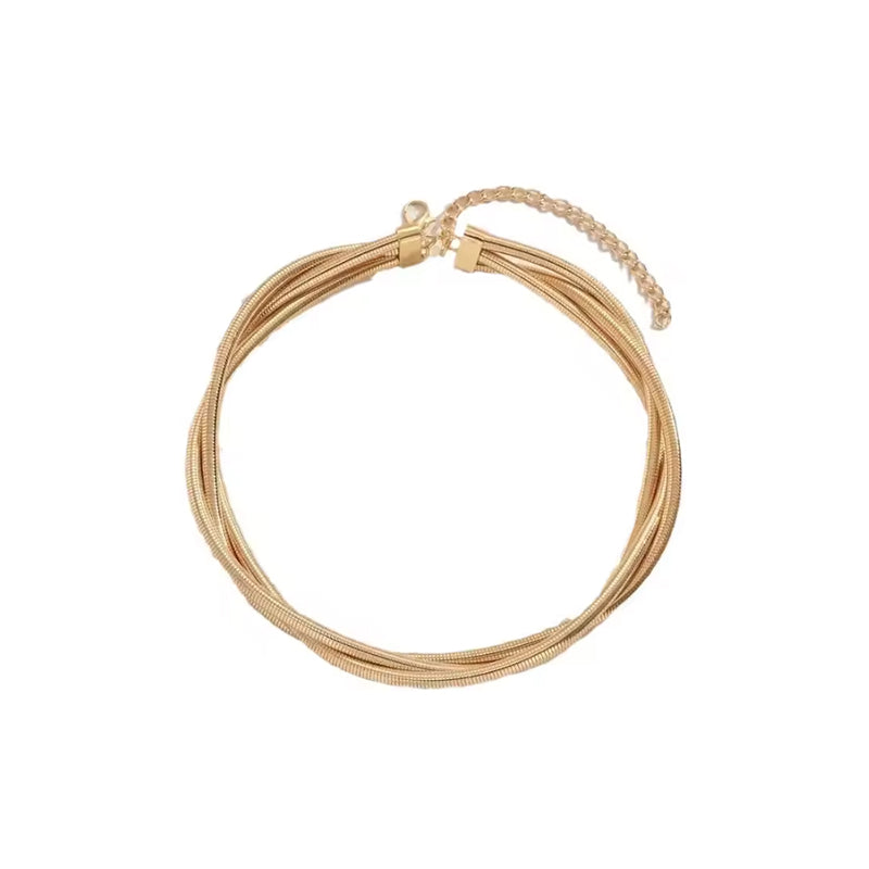 Triple Weave Choker Necklace