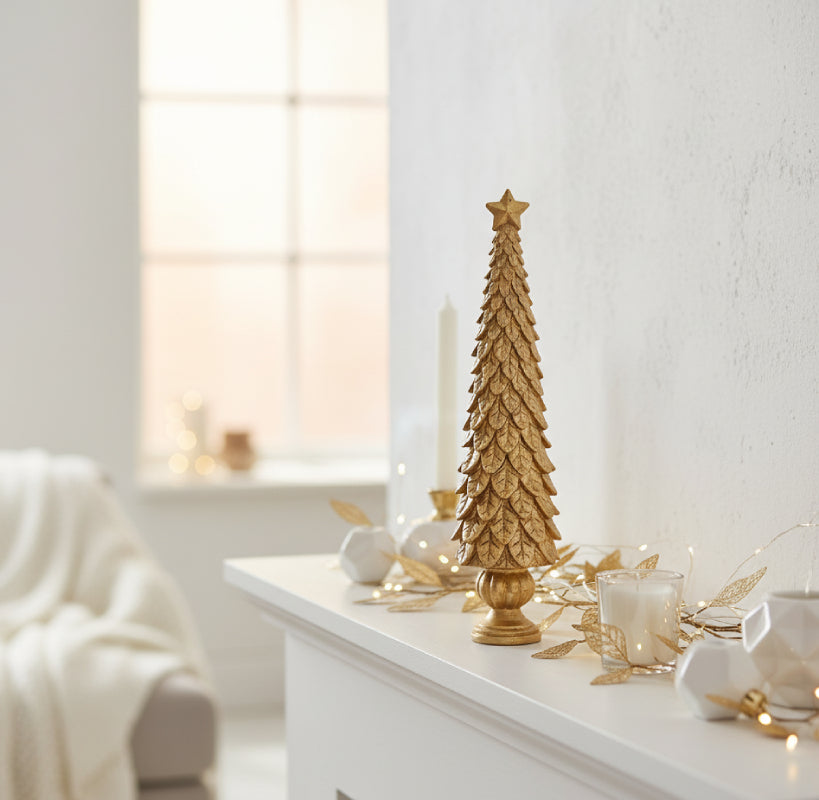 Gold Leaves Christmas Tree
