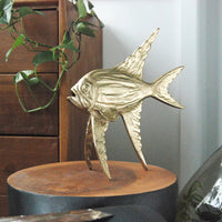 Gold Goldfish Statue