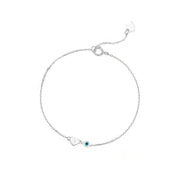 Enamel Heart and Evil Eye Bracelet