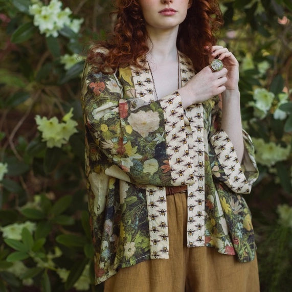 I Dream in Flowers Cropped Kimono
