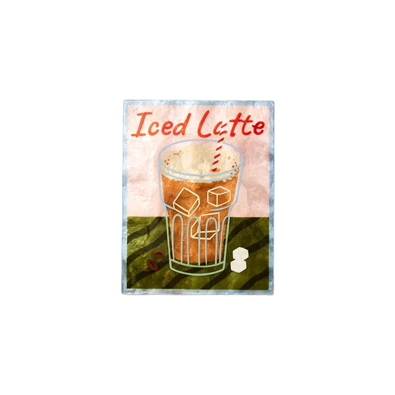 Barista Iced Latte Wall Art