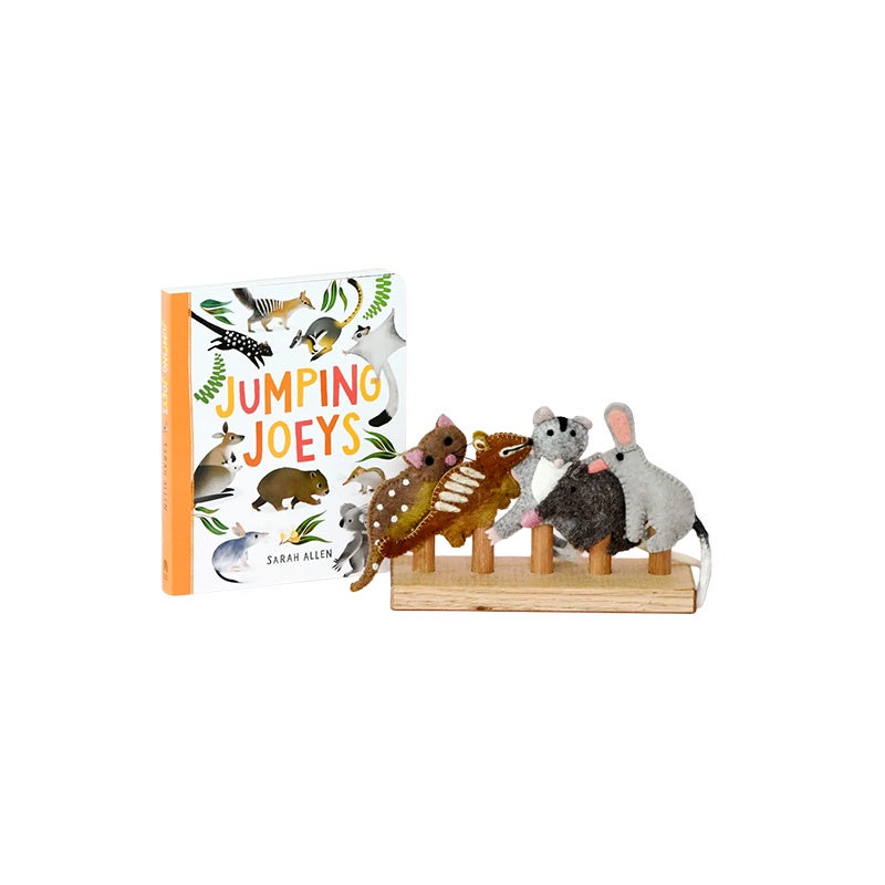 Jumping Joeys Finger Puppets and Book Set by Sarah Allen