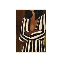 Lineal Lady Folded Arms Framed Print