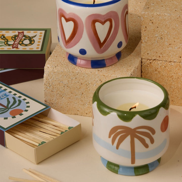 Lush Palms Palm Tree Ceramic Candle