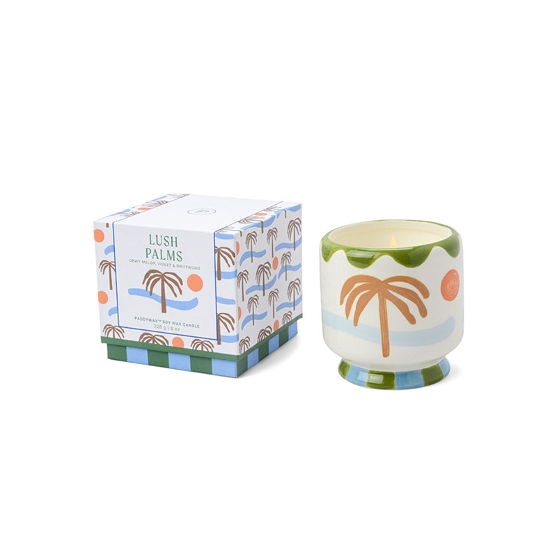 Lush Palms Palm Tree Ceramic Candle