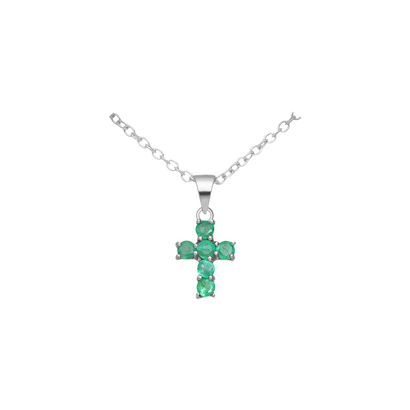 Mini Gemstone Cross Pendant