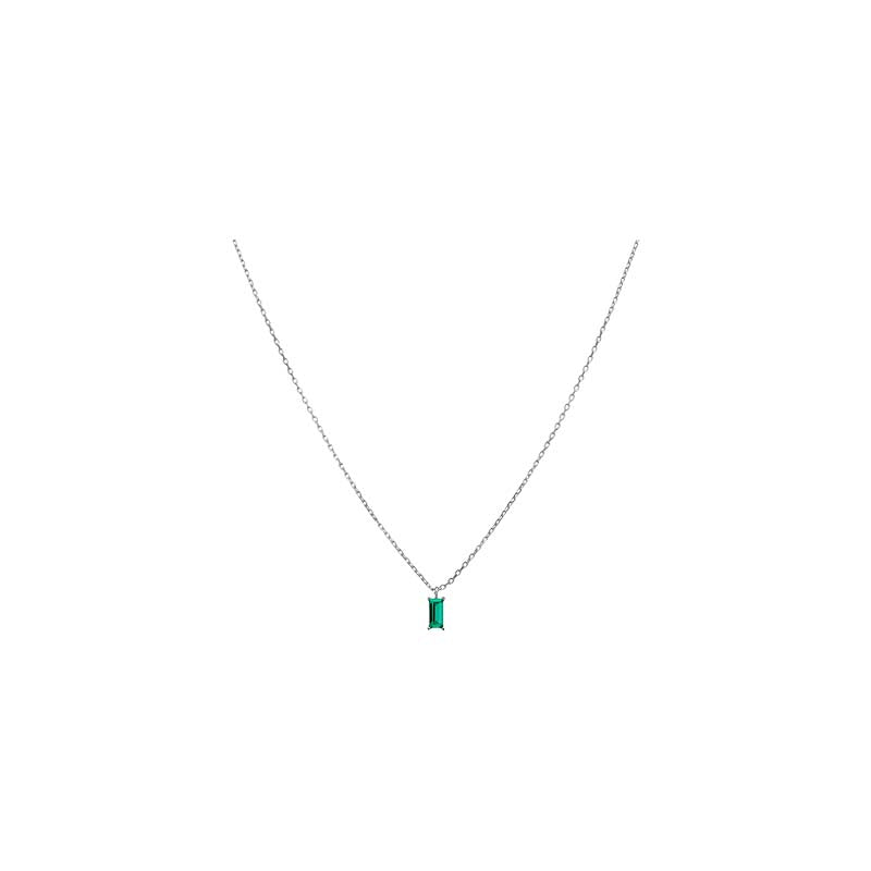 Green Baguette Necklace