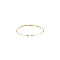 Yellow Gold Paperclip Chain Bracelet