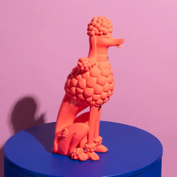 Orange Poodle Statue