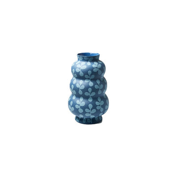 Triple Clover Blue Vase