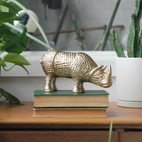 Gold Rhino Statue