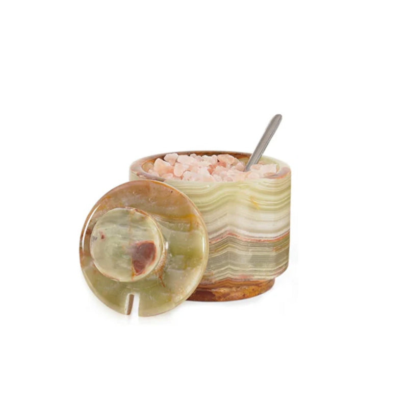 Marble  Sugar/Salt Pot & Spoon