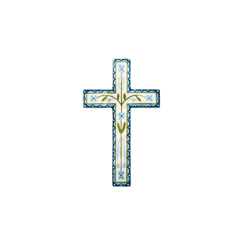 Samira Blue Flower Large Cross