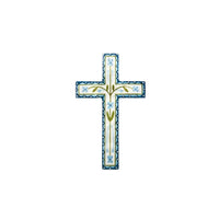 Samira Blue Flower Large Cross