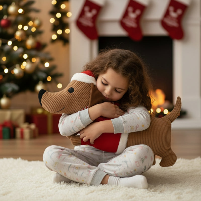 Sausage Dog Christmas Cushion