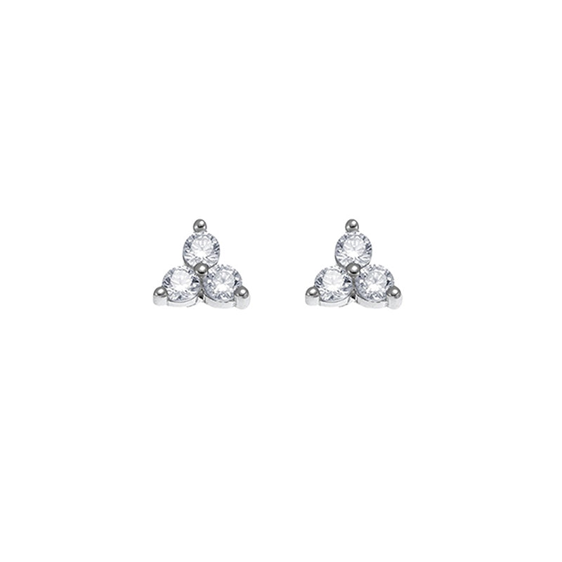 Tri Crystal Studs